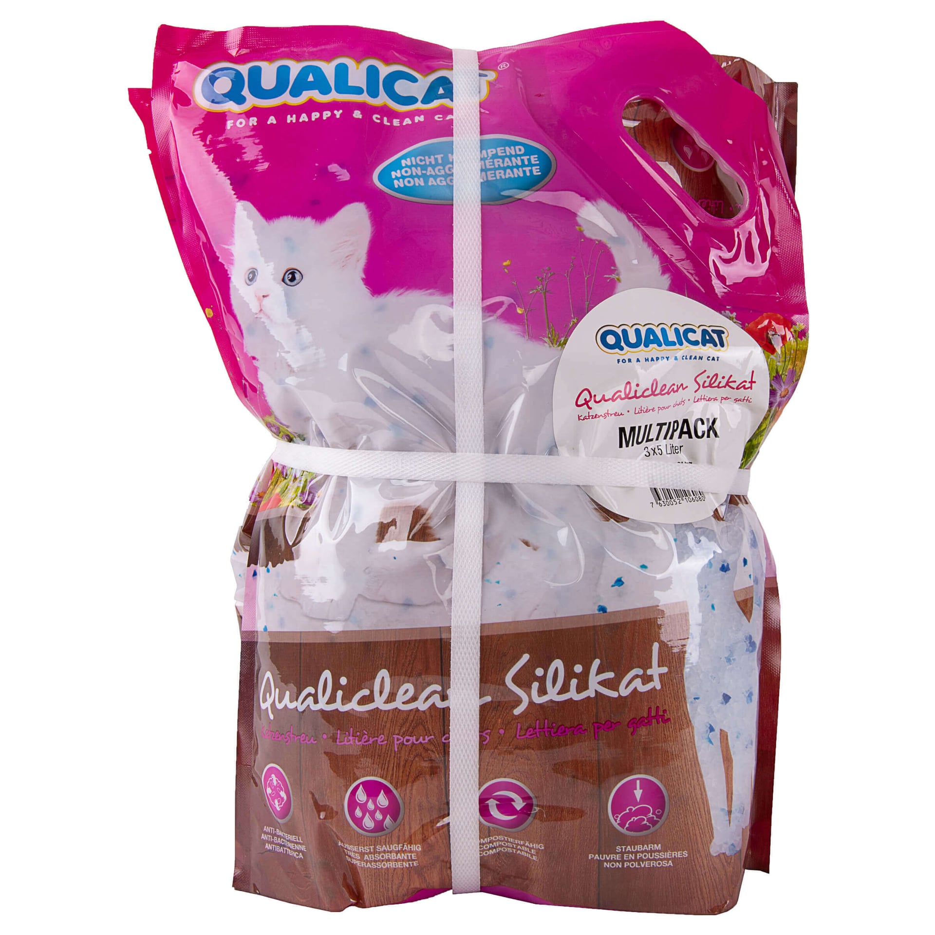 Katzenstreu Qualiclean Silikat nicht klumpend