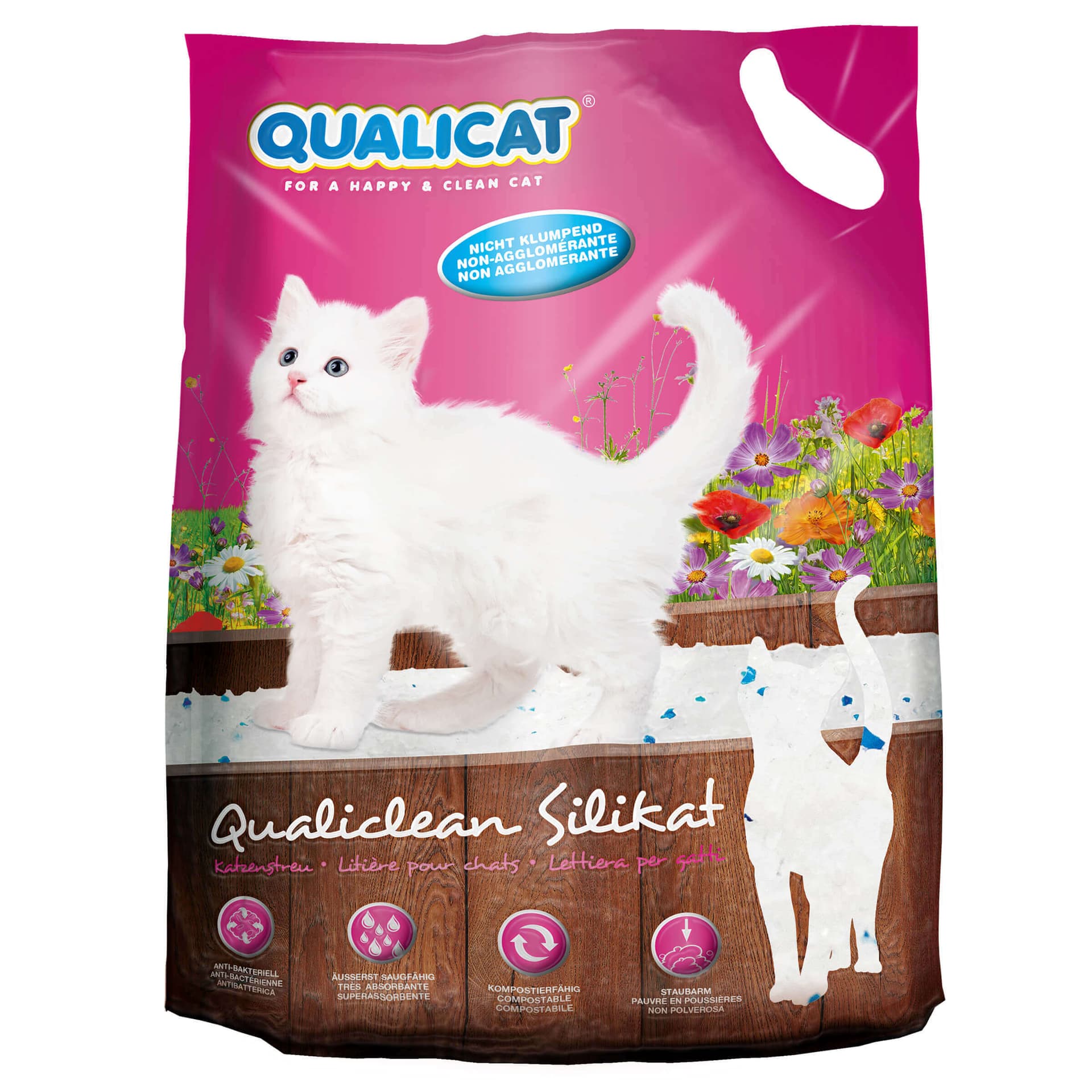 Katzenstreu Qualiclean Silikat nicht klumpend