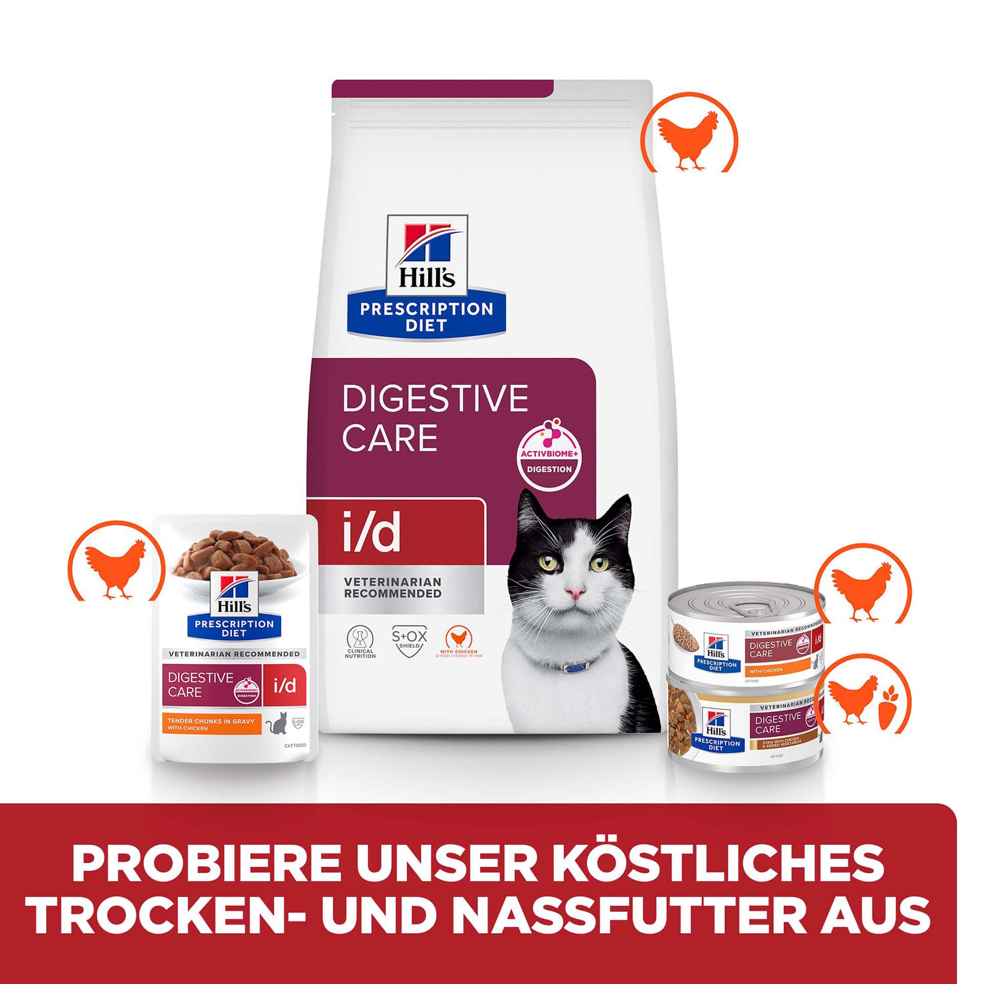 Katze Prescription Diet i/d Digestive Care Huhn