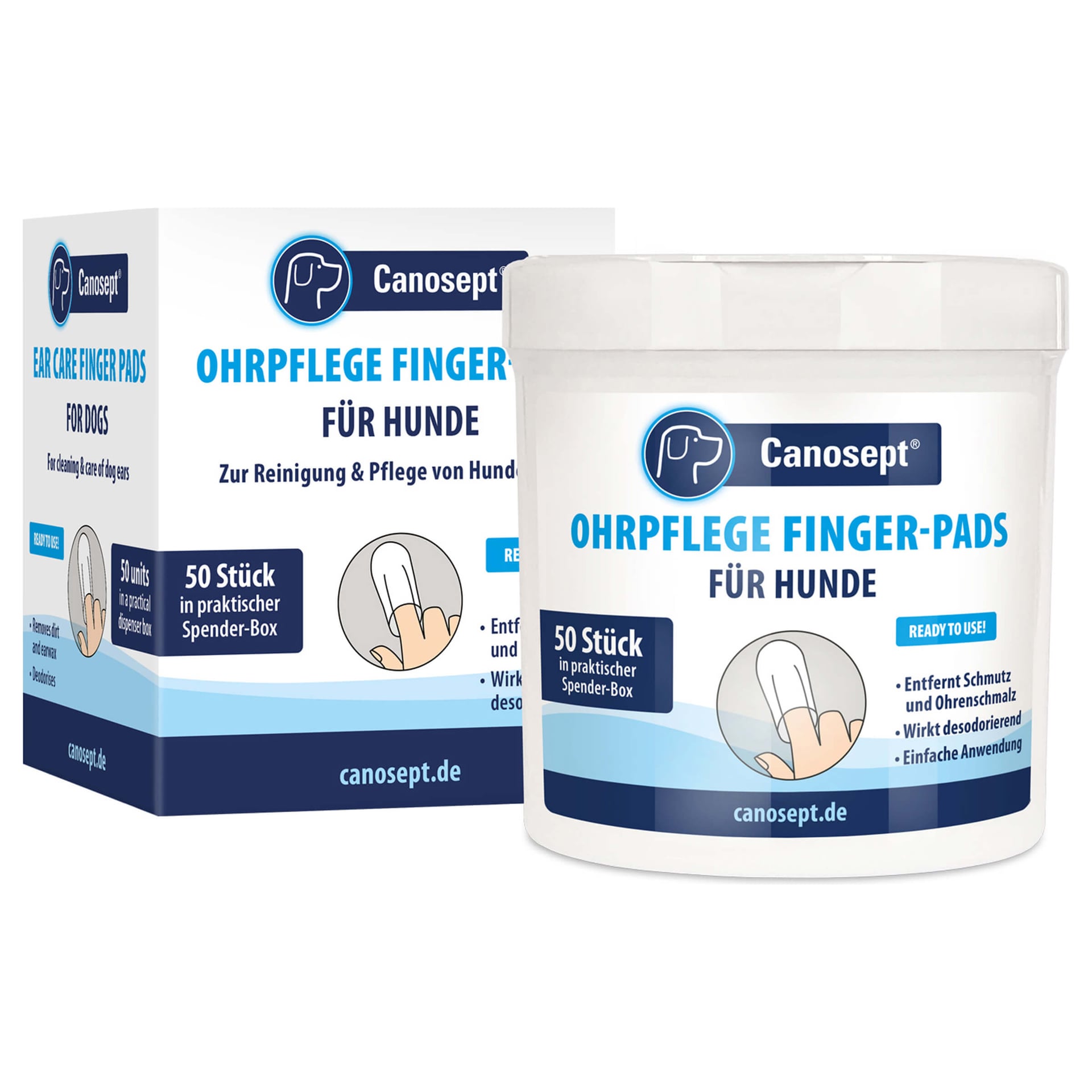Ohrpflege Finger-Pads für Hunde