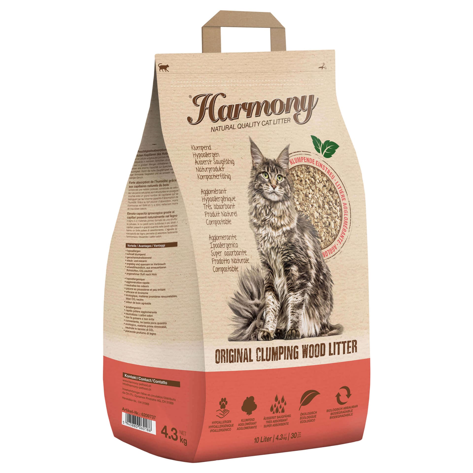 Cat Natural Original Clumping Wood Litter