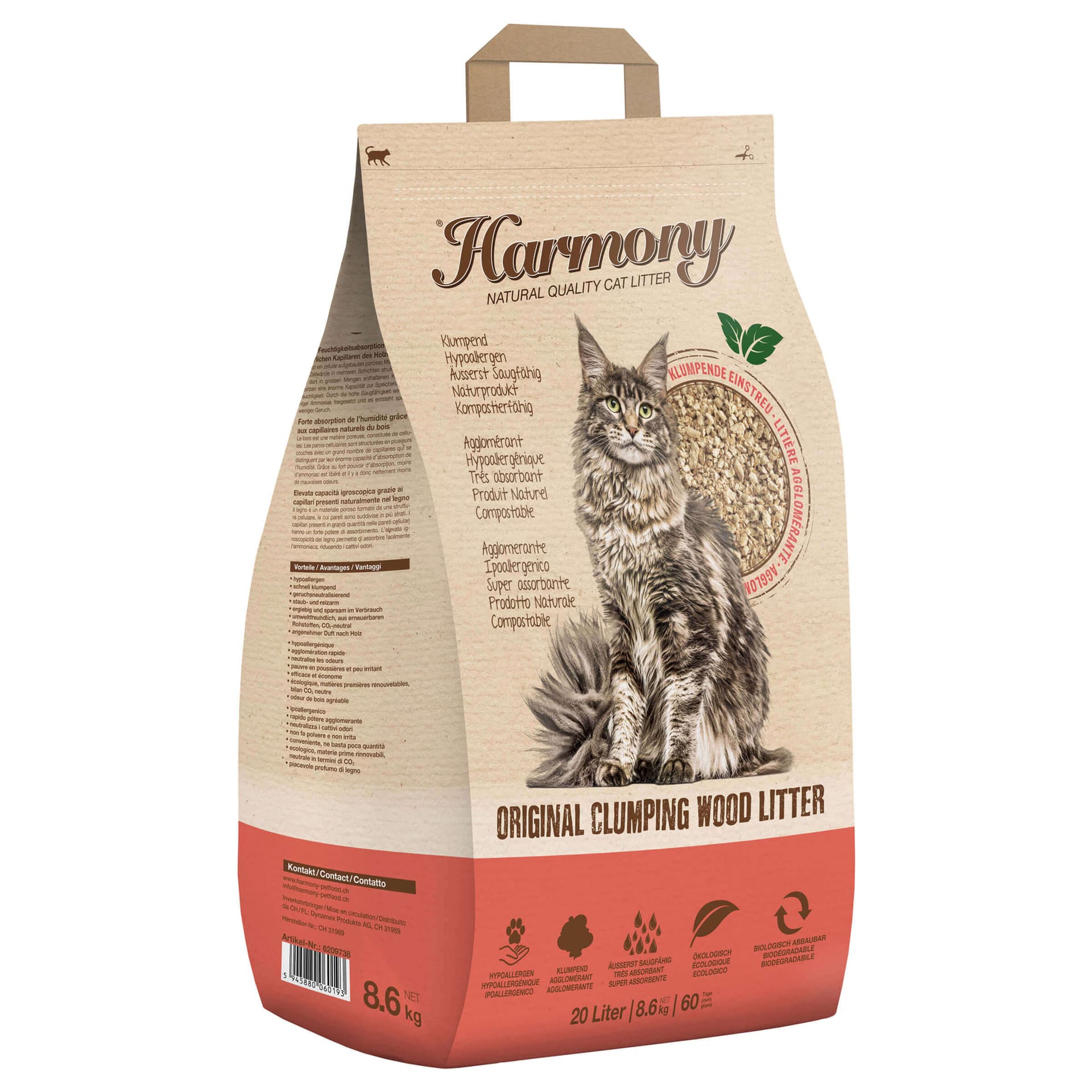 Cat Natural Original Clumping Wood Litter