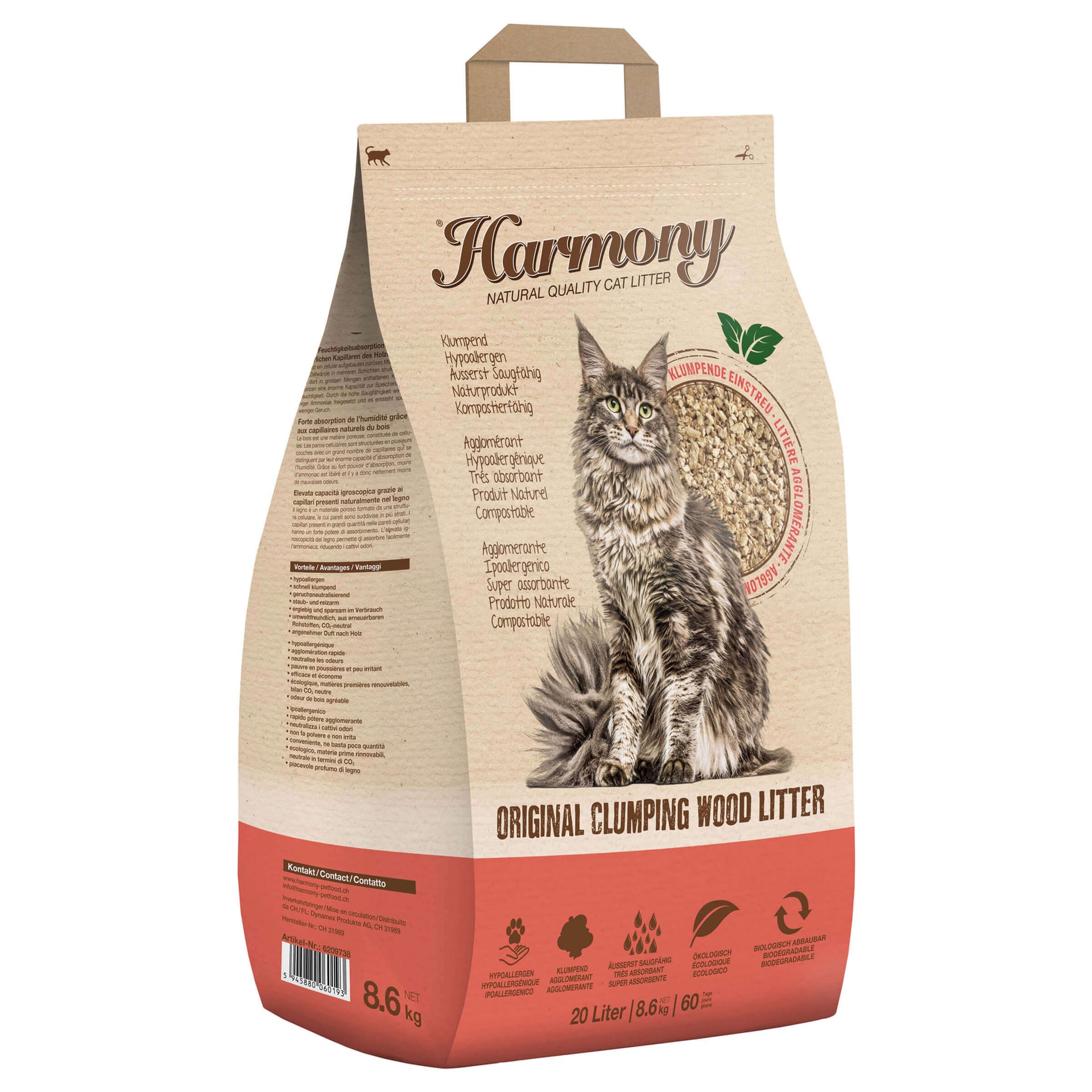 Cat Natural Original Clumping Wood Litter