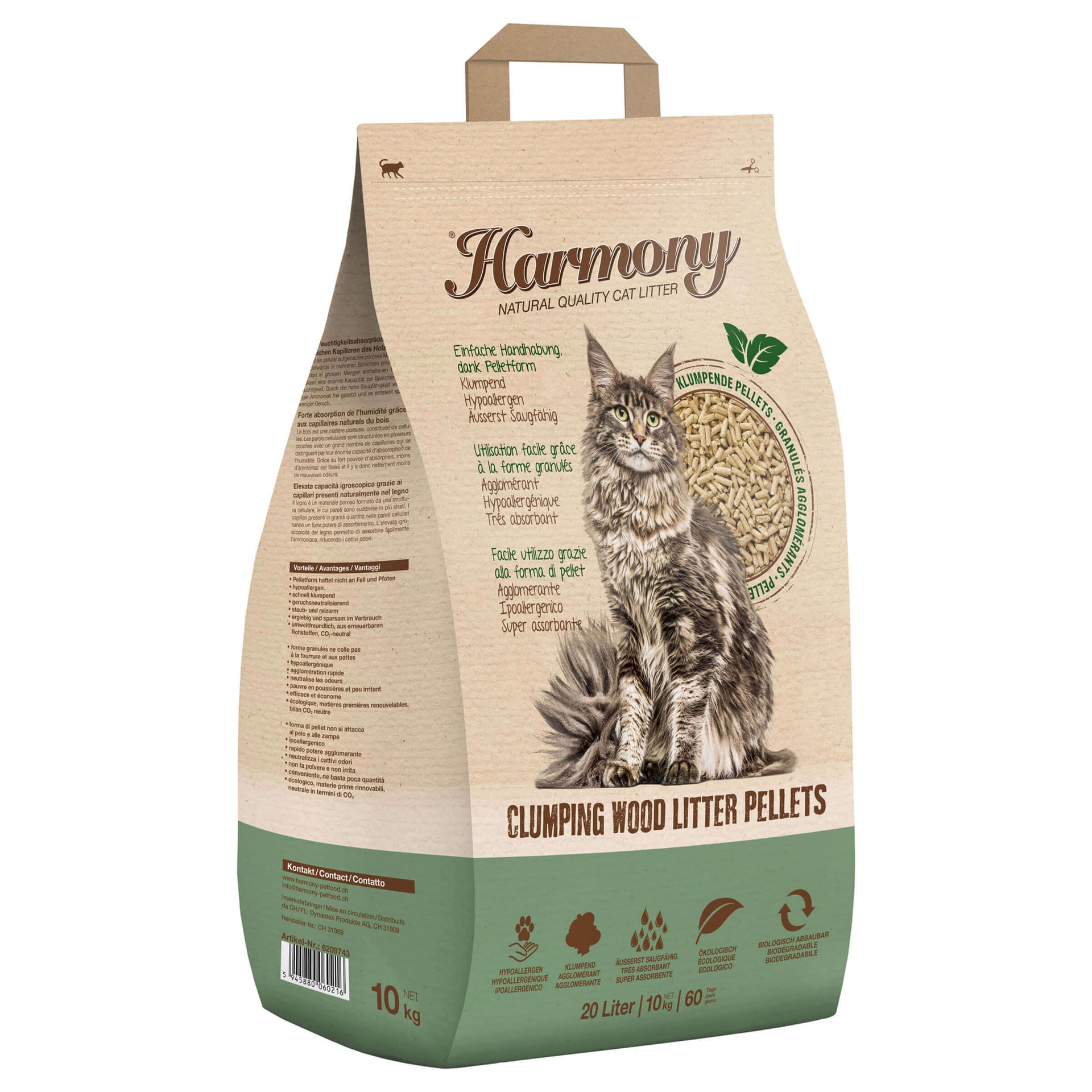 Cat Natural Clumping Wood Litter Pellets