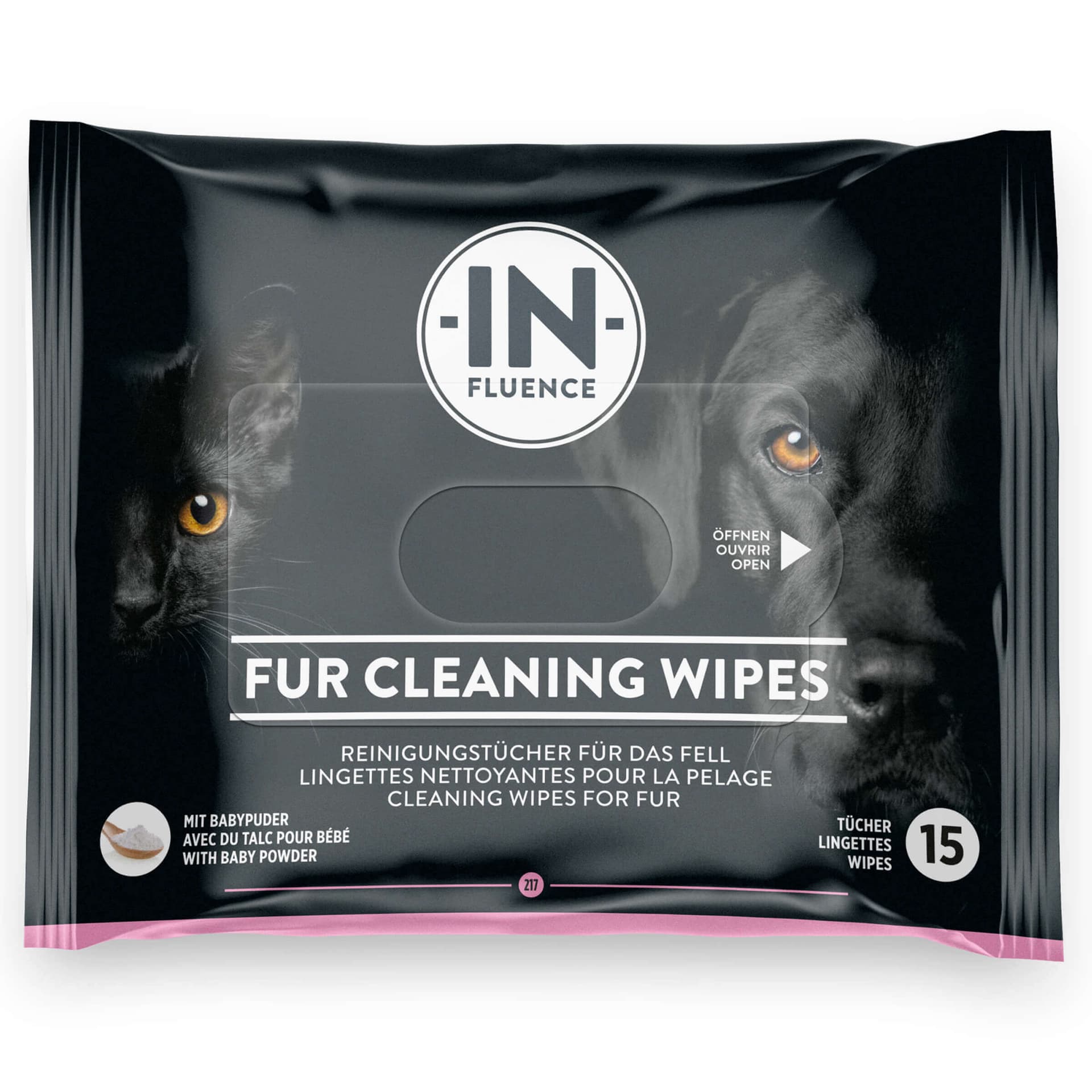 Reinigungstücher Fell CleaningWipes Babypuder