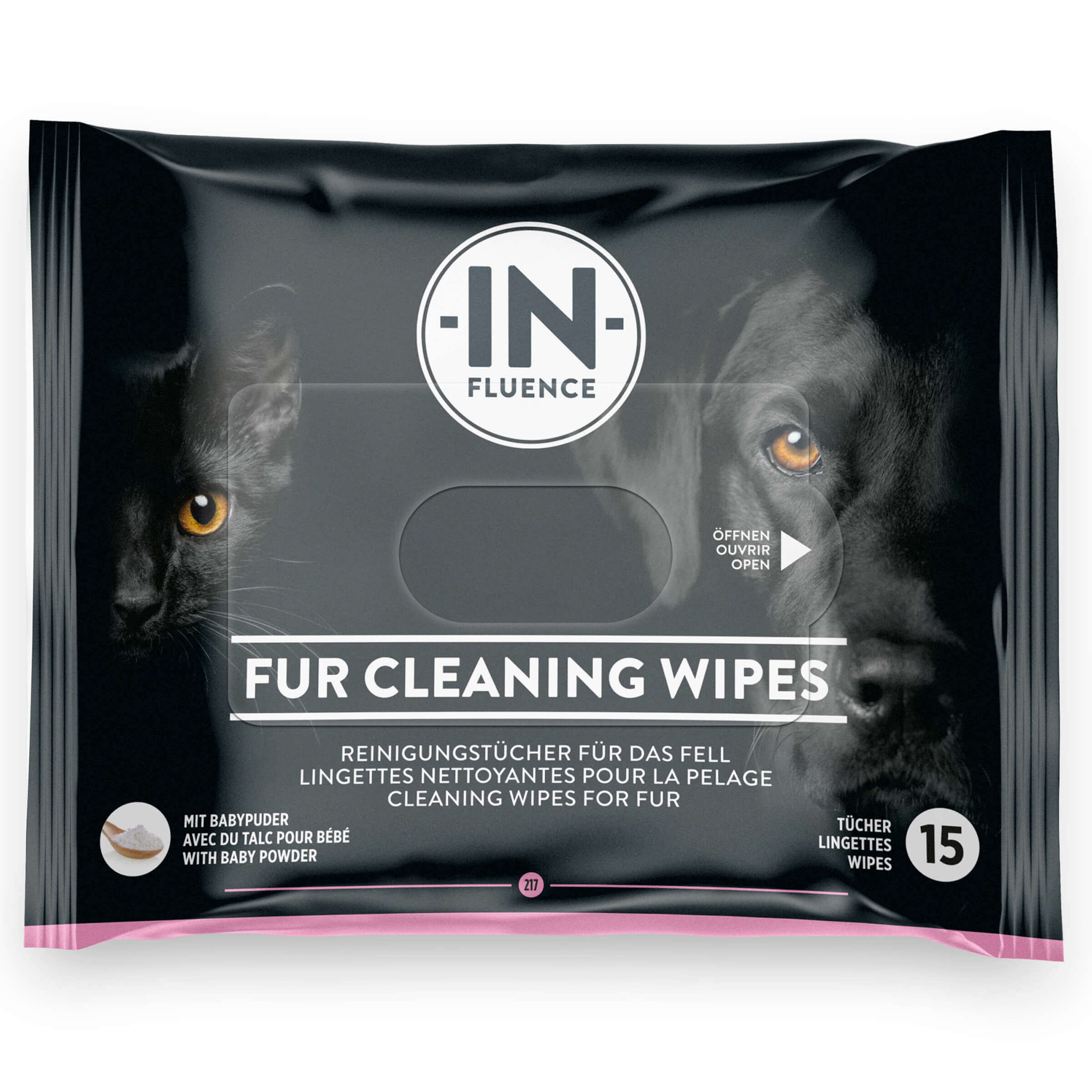 Reinigungstücher Fell CleaningWipes Babypuder