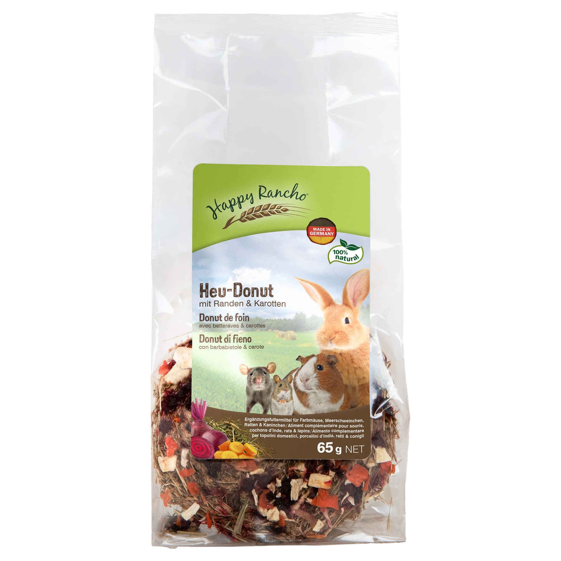 Nagersnack Donut mit Randen & Karotten