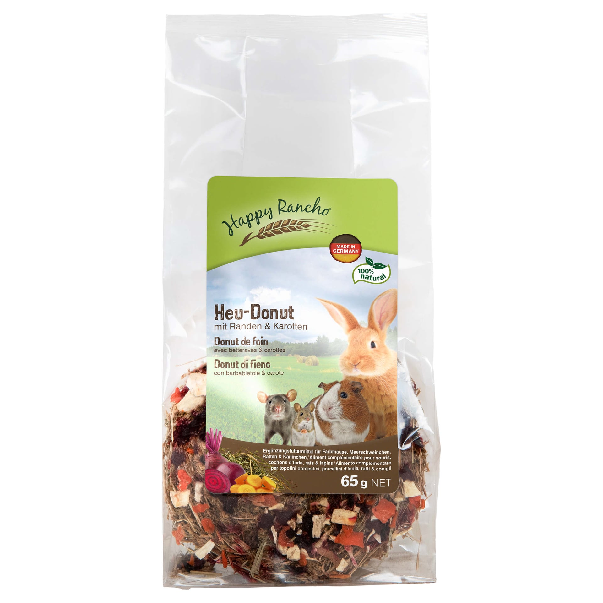Nagersnack Donut mit Randen & Karotten