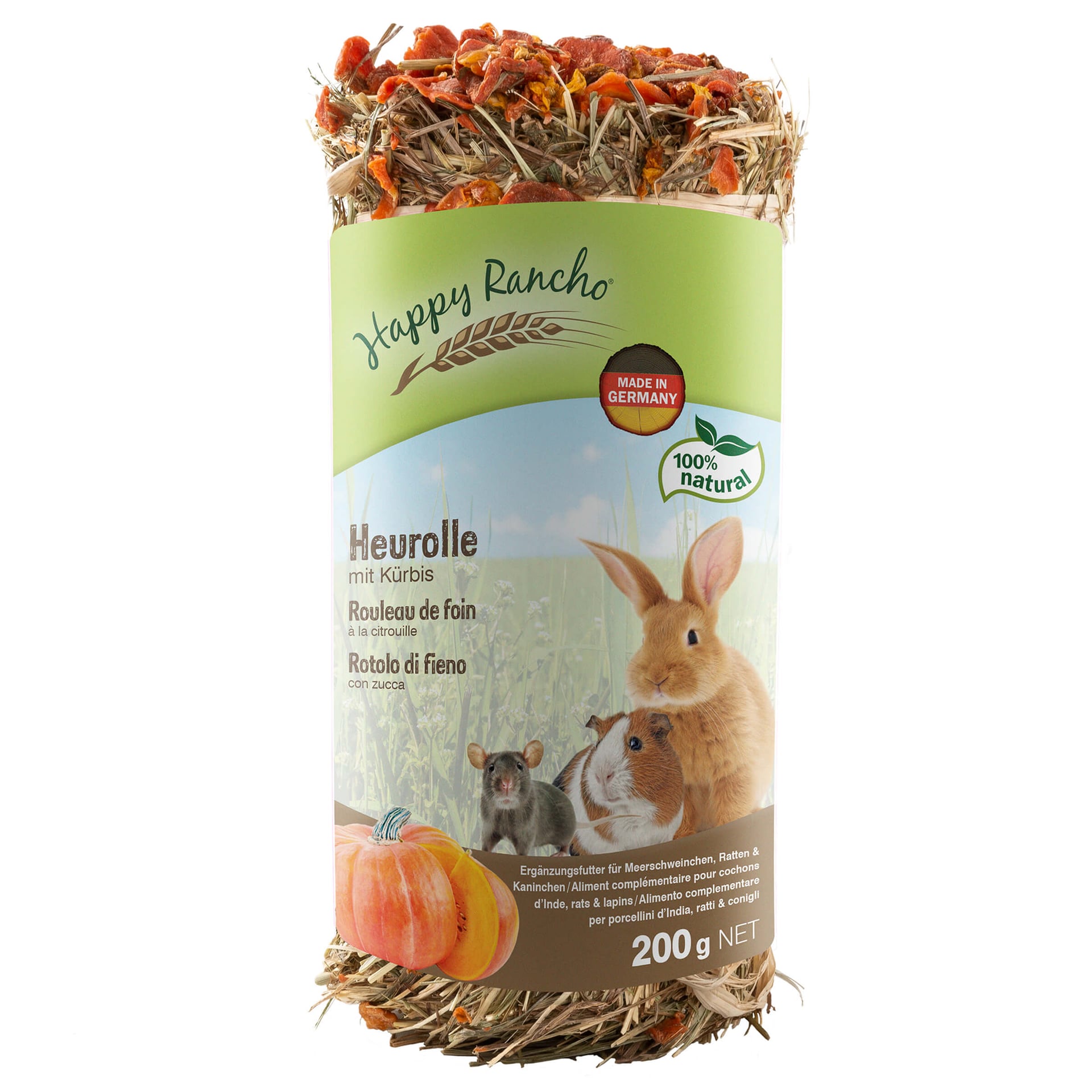 Nagersnack Heurolle mit Kürbis