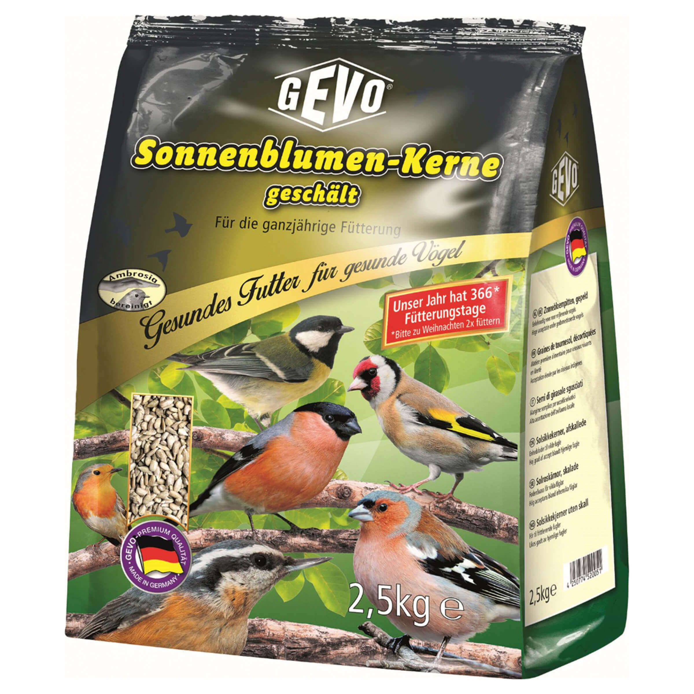 Sonnenblumenkerne für Wildvögel