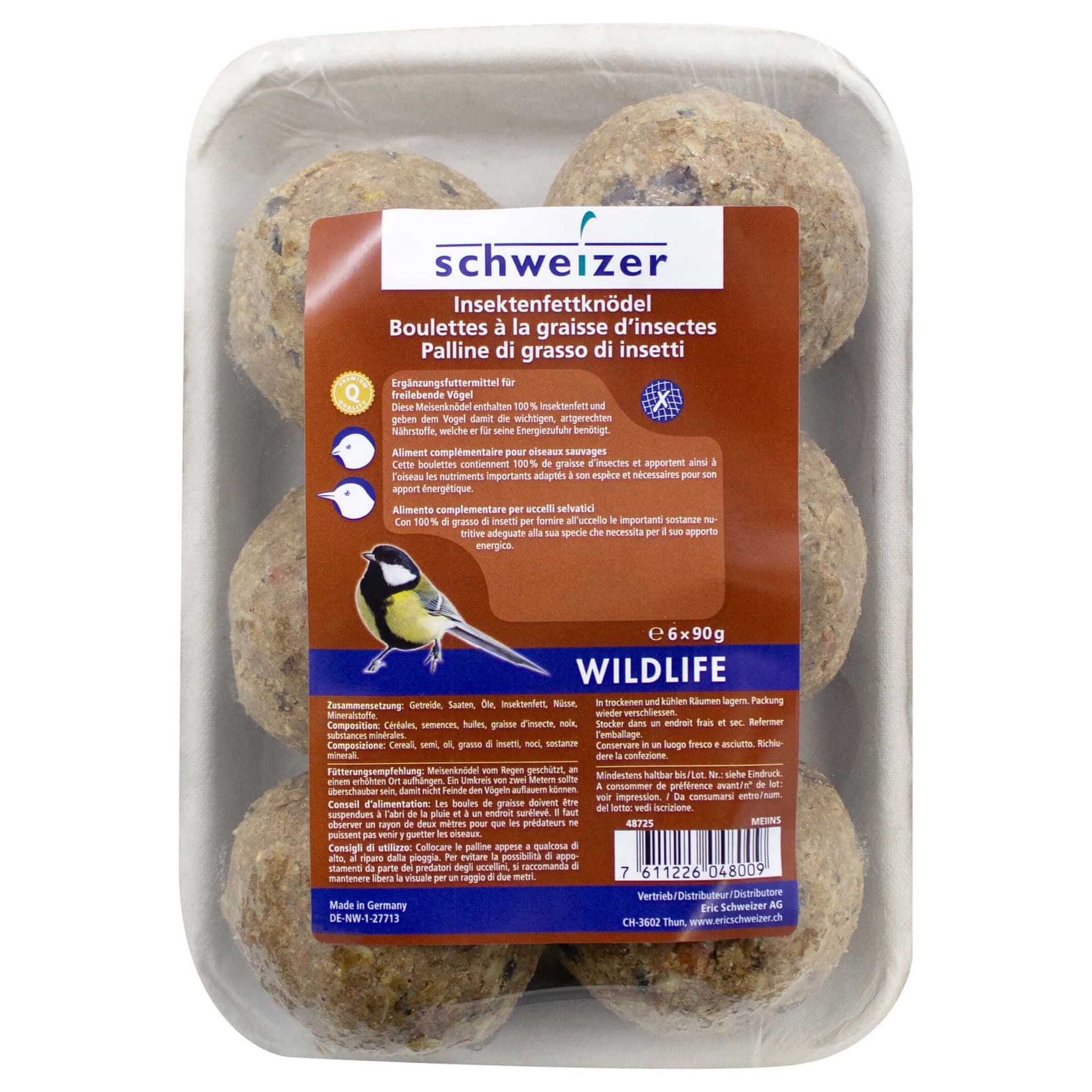 Insektenfettknödel für Wildvögel