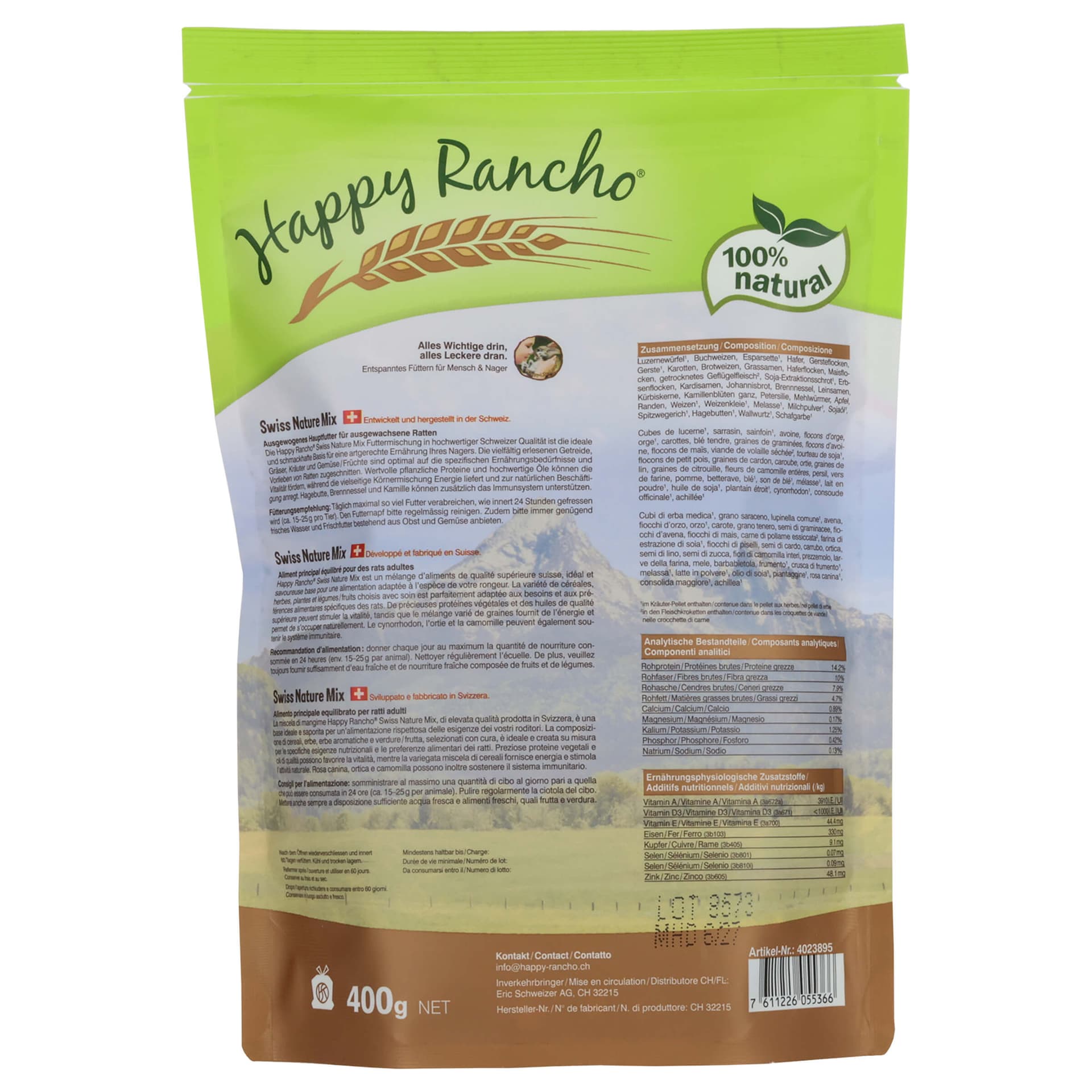 Happy Rancho Swiss Nature Mix Ratte 400g