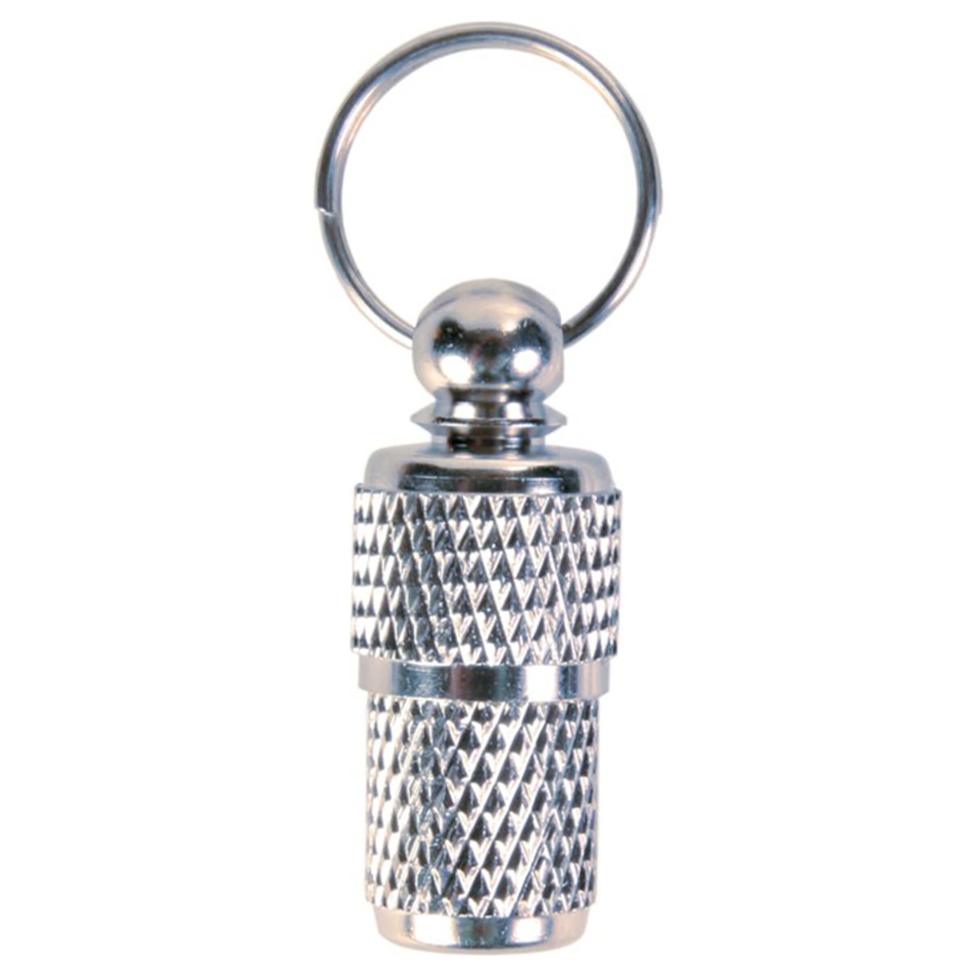 Adressanhänger mit Ring chrom