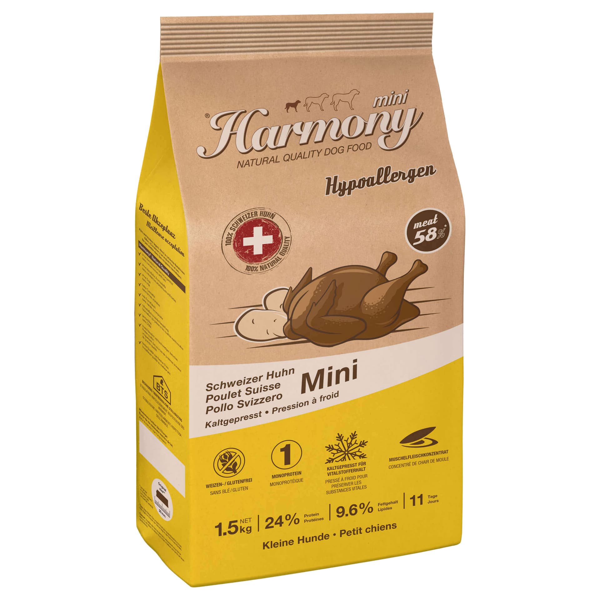Dog Natural Mini Hypoallergen Schweizer Huhn