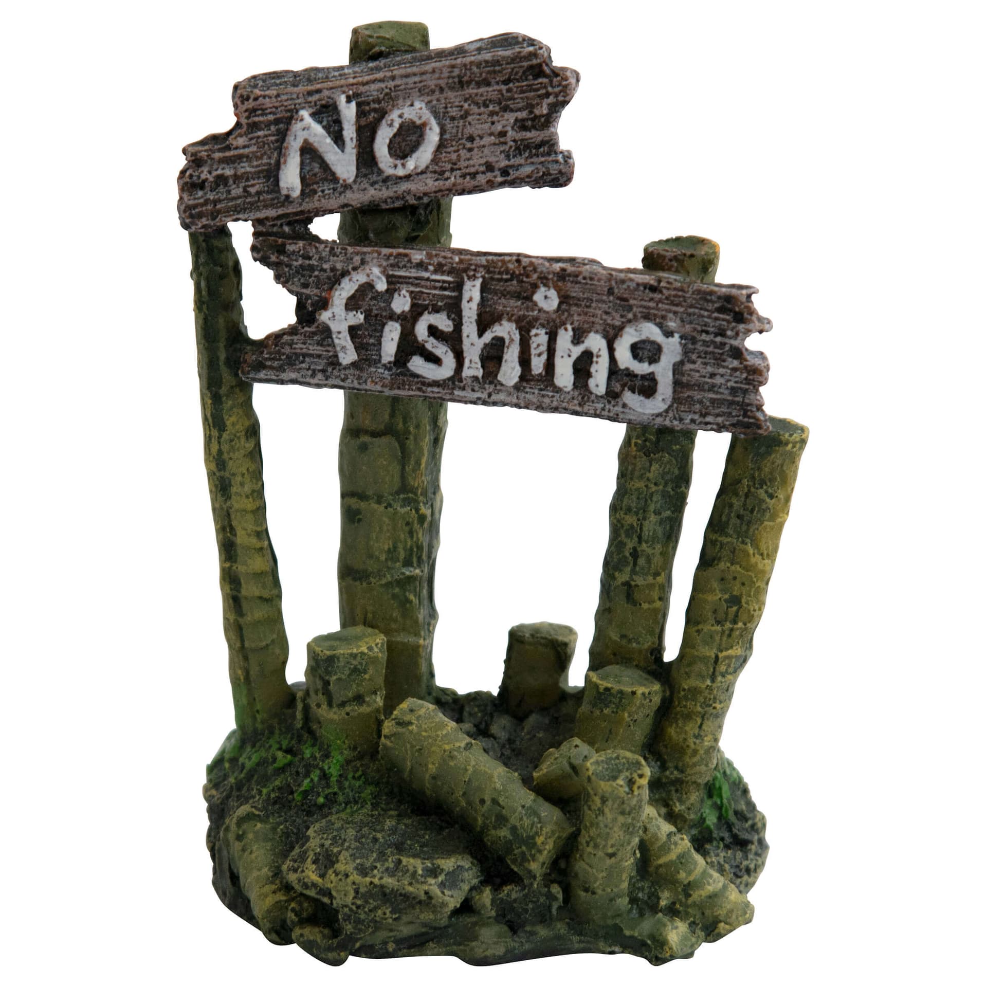Aquariumdekoration Pfosten No fishing