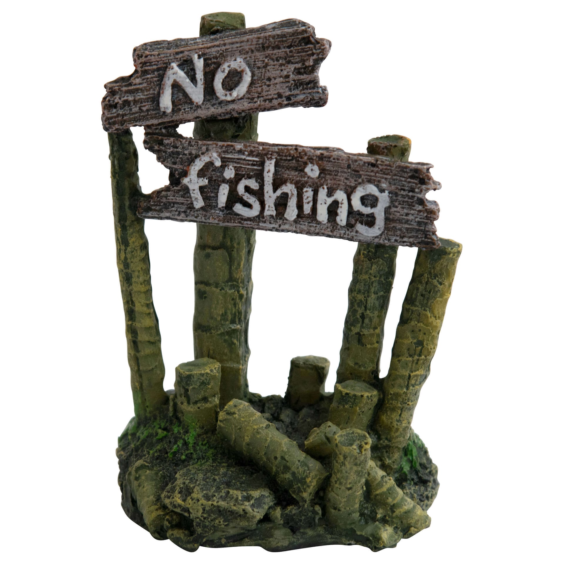 Aquariumdekoration Pfosten No fishing