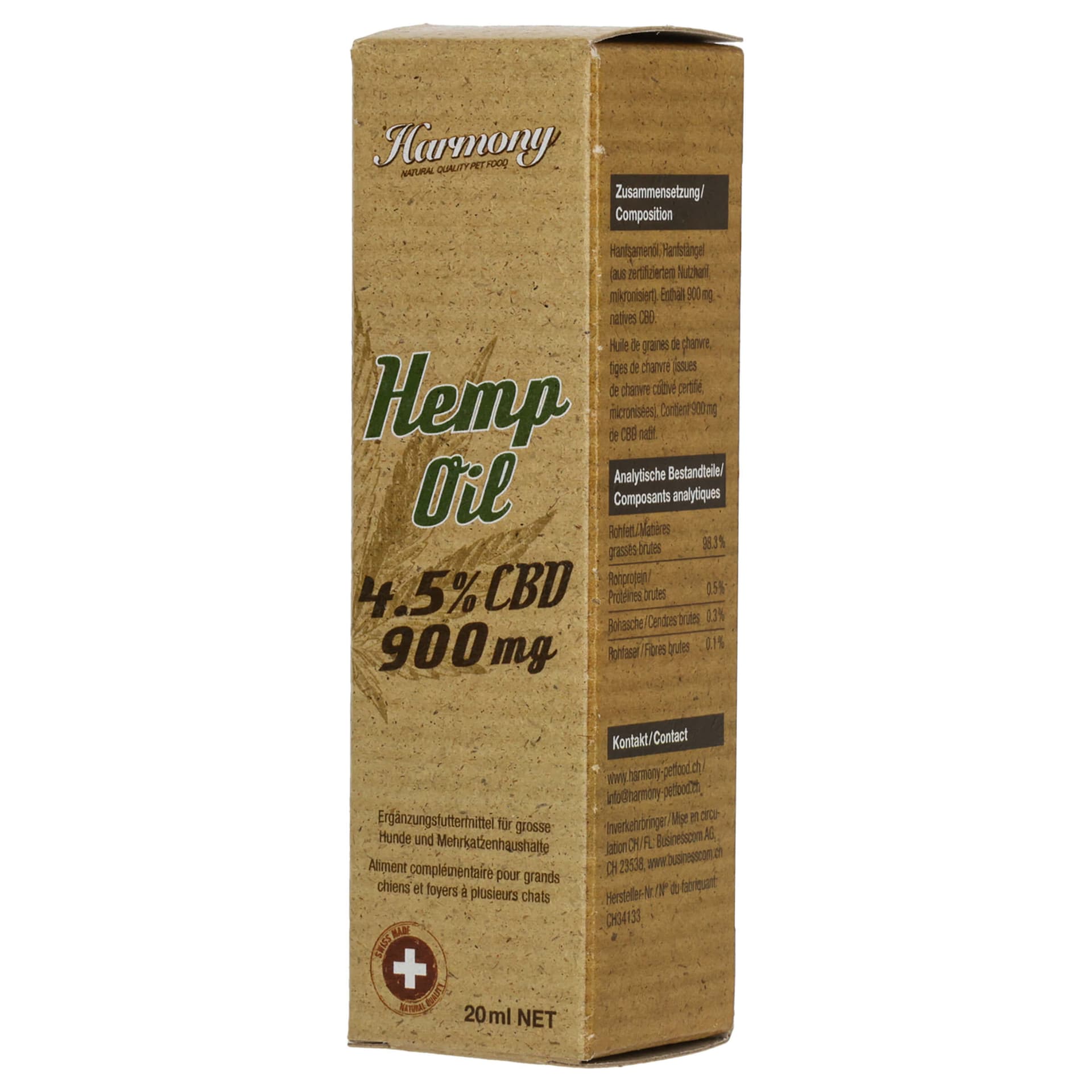 Pet Natural Hemp Oil 4.5% 20ml