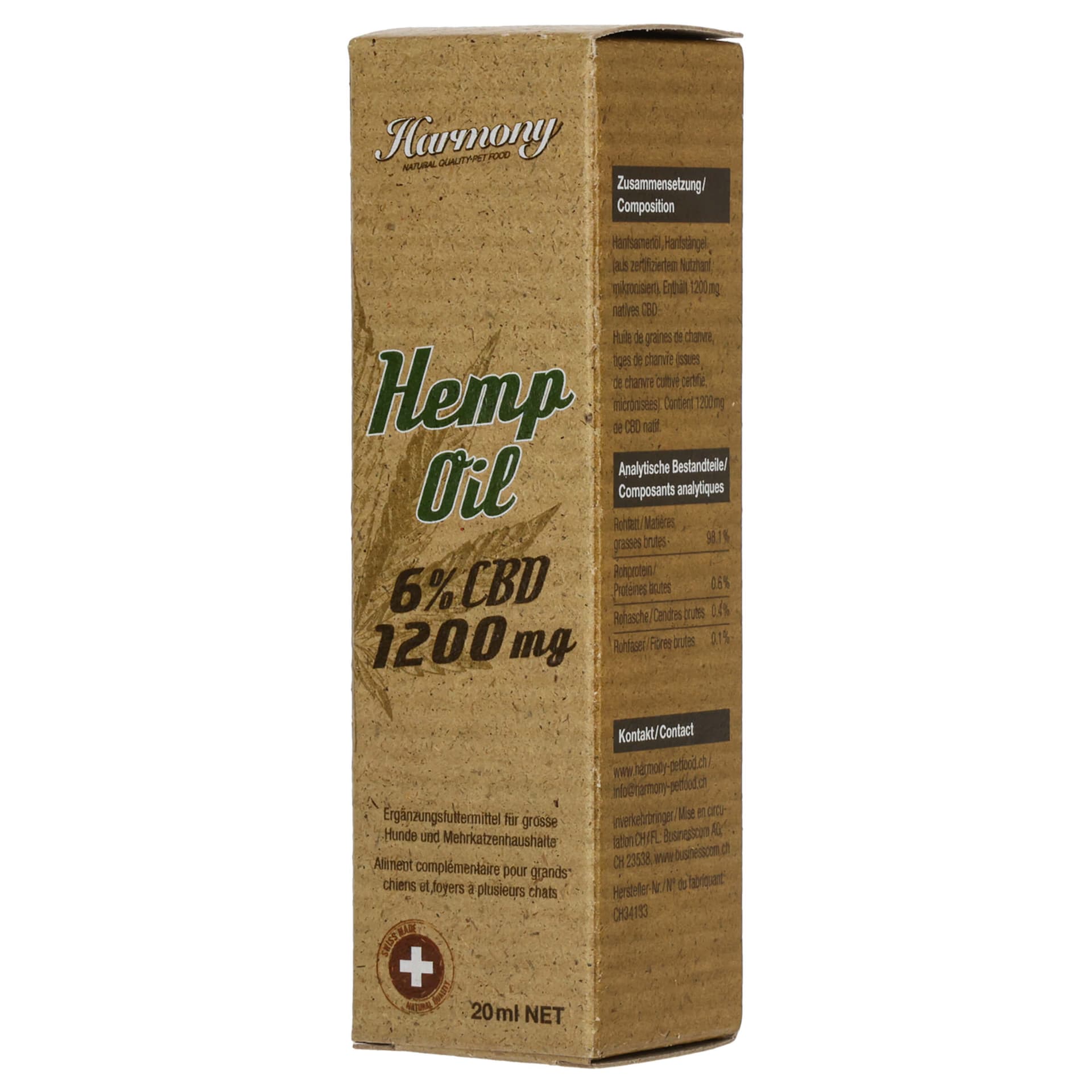 Pet Natural Hemp Oil 6.0% 20ml