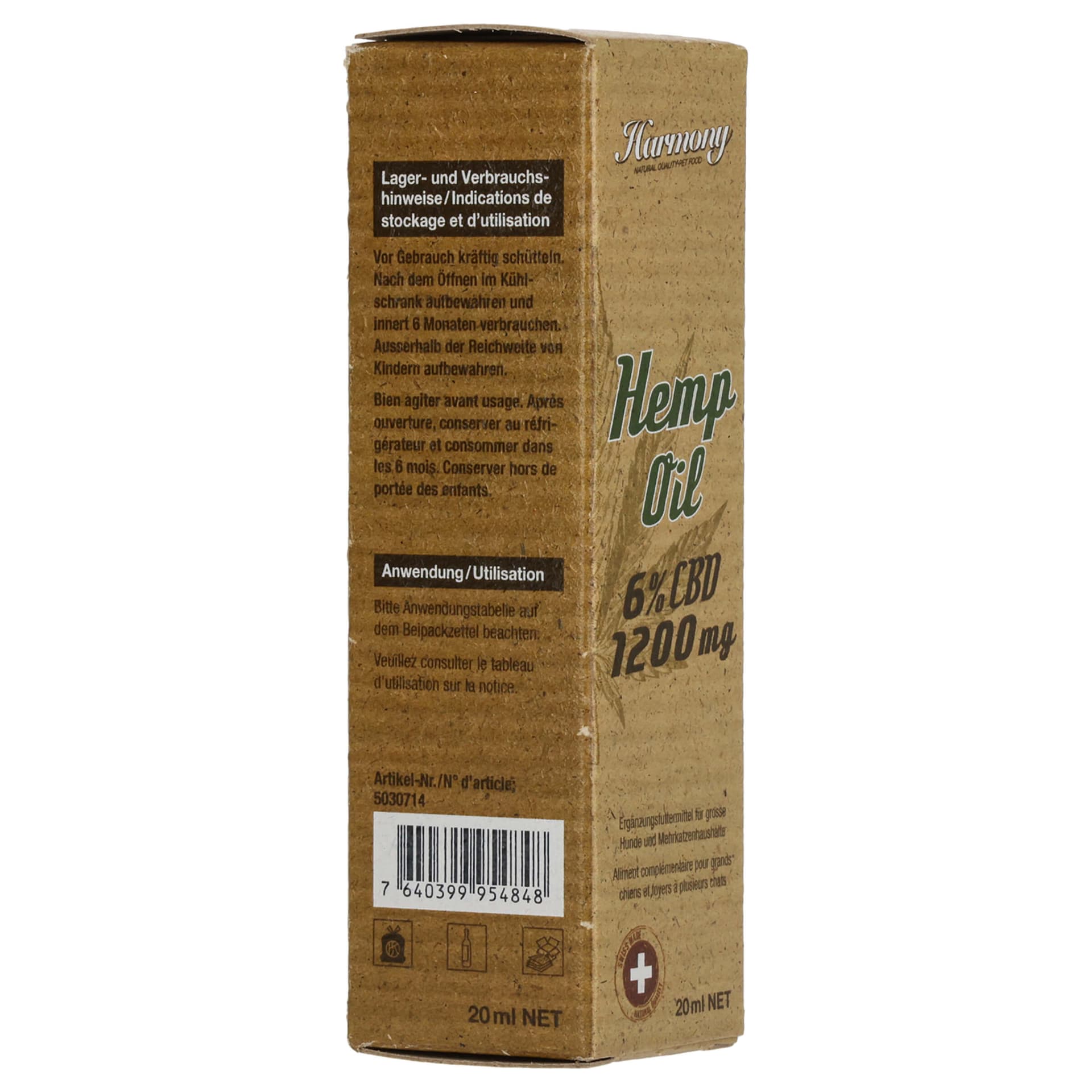 Pet Natural Hemp Oil 6.0% 20ml