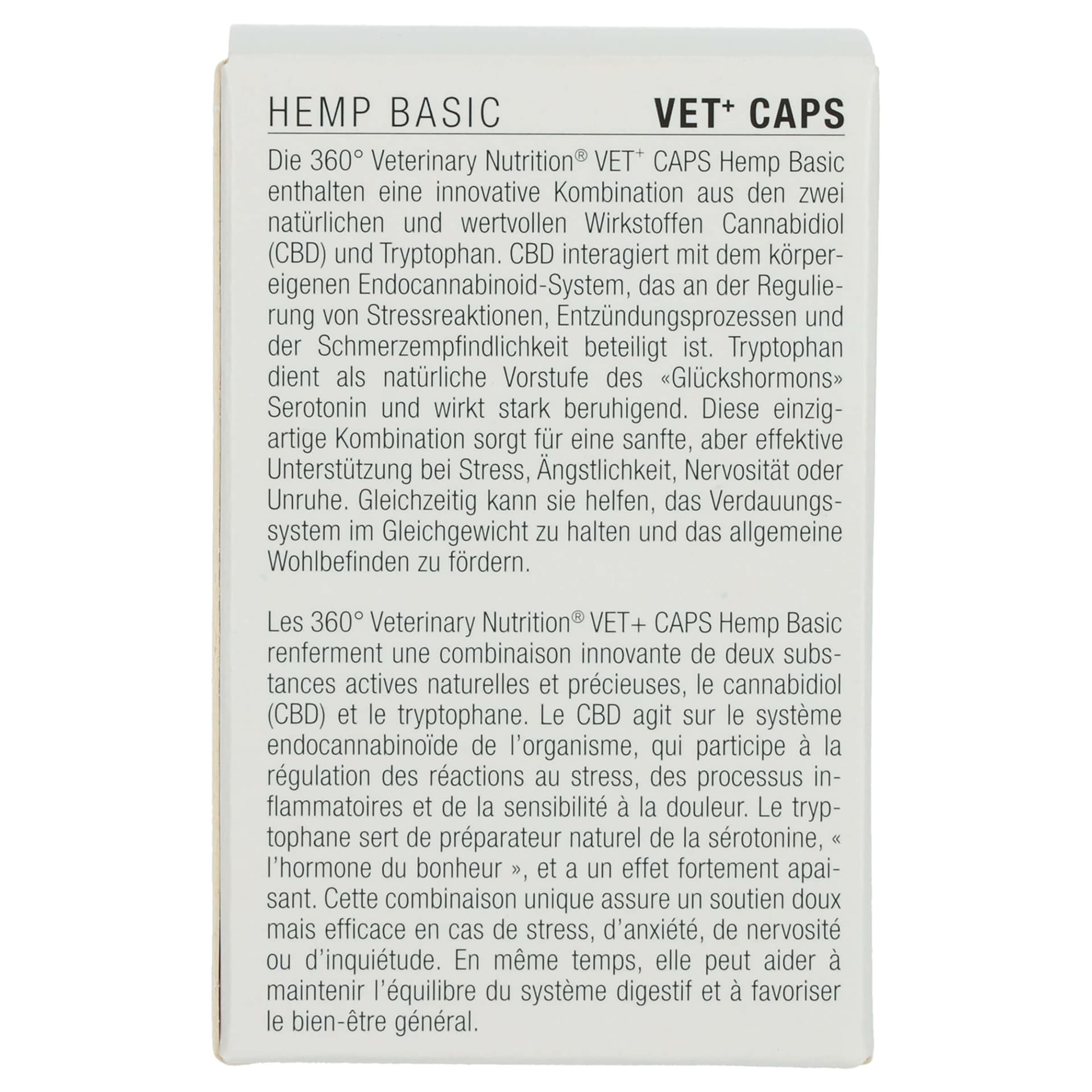 Veterinary Nutrition Dog VET+ CAPS Hemp Basic