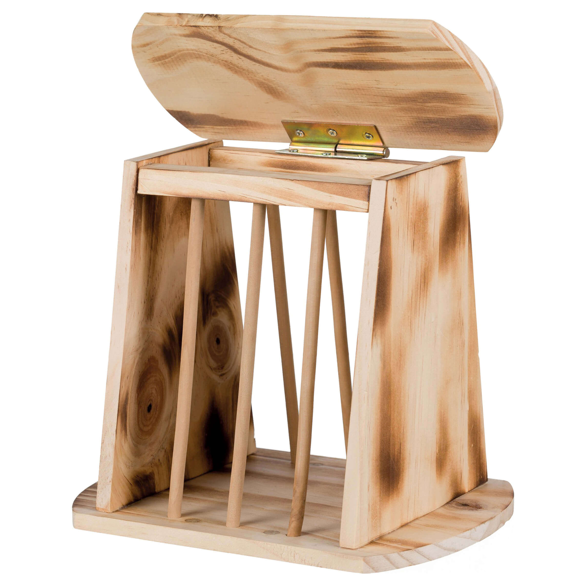 Heuraufe mit Deckel Holz