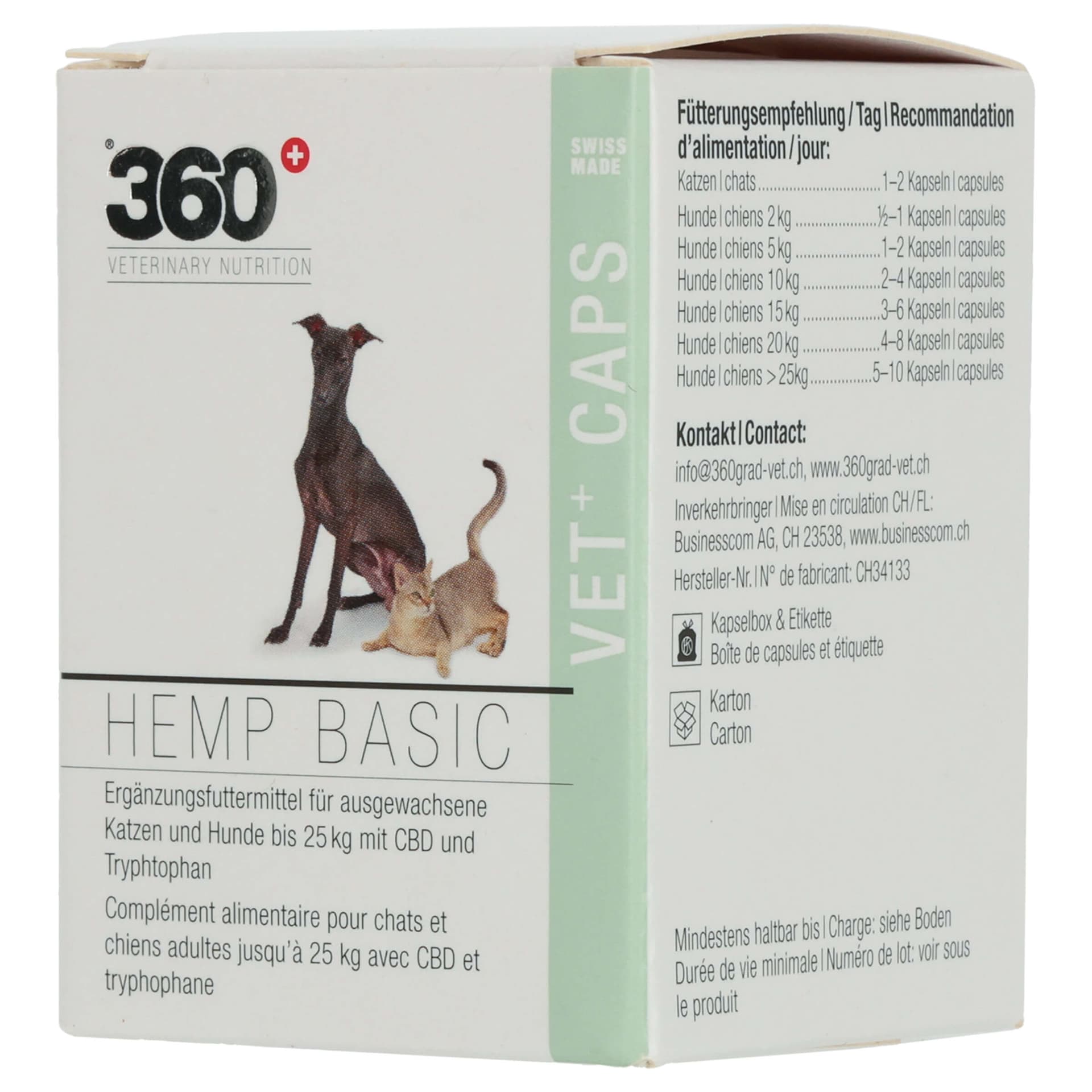 Veterinary Nutrition® VET+ CAPS Pet Hemp Basic