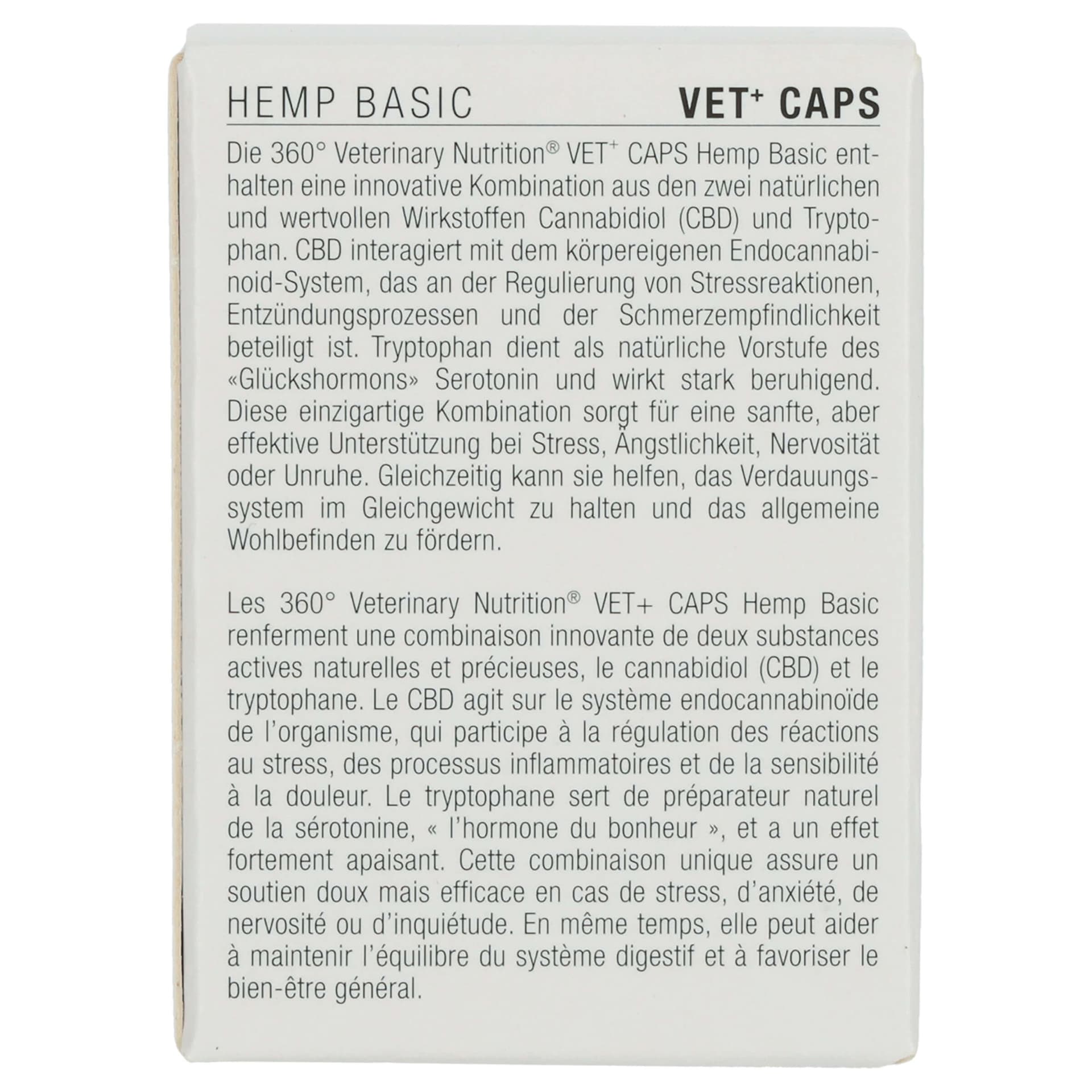 Veterinary Nutrition® VET+ CAPS Pet Hemp Basic