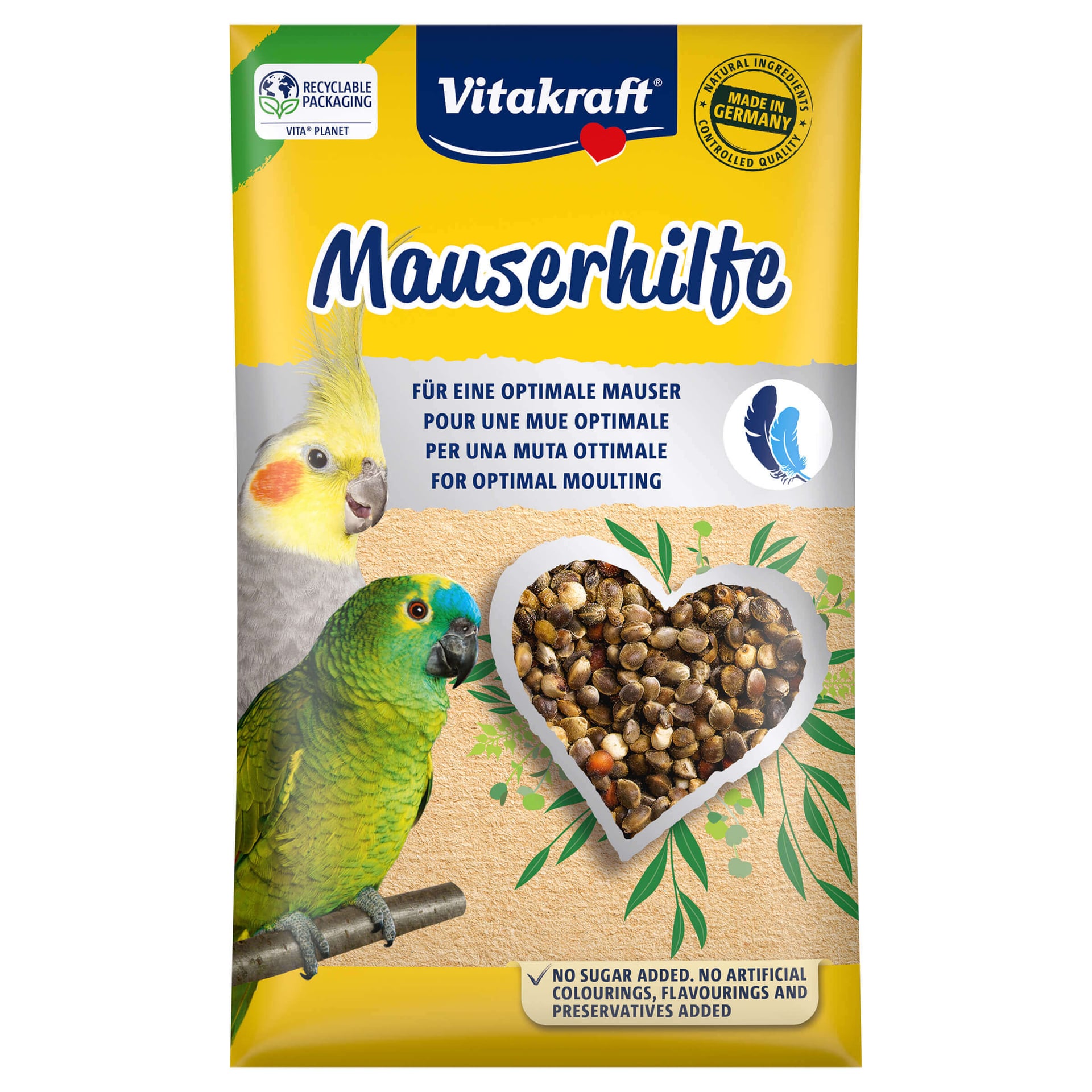 Mauserhilfe für Grosssittiche & Papageien