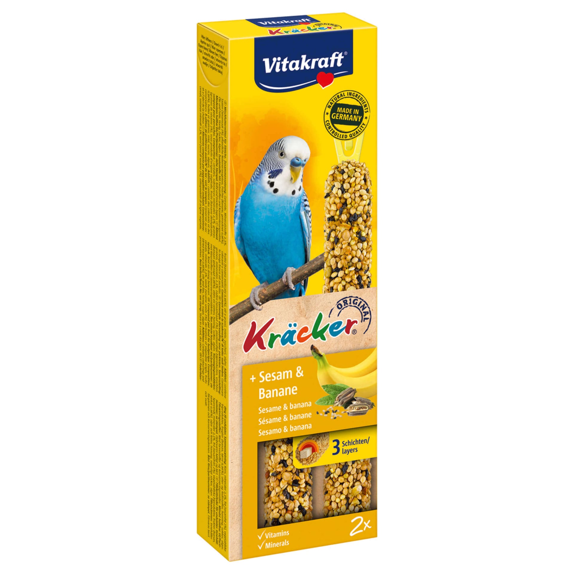 Kräcker Sesam Banane Sittiche