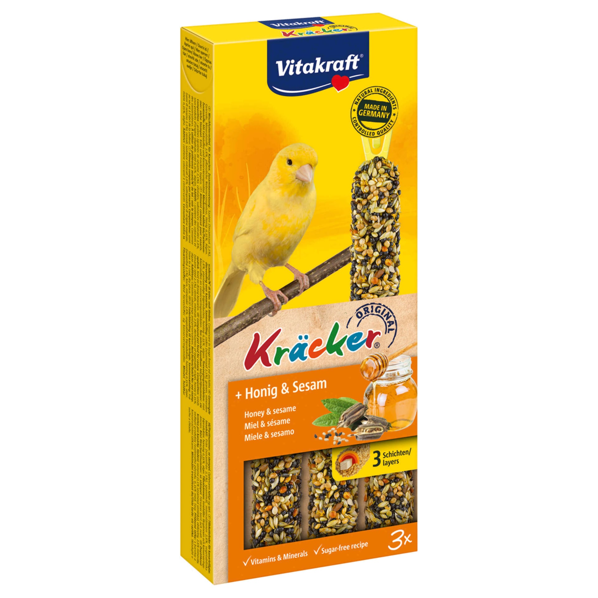 Kräcker mit Honig für Kanarien