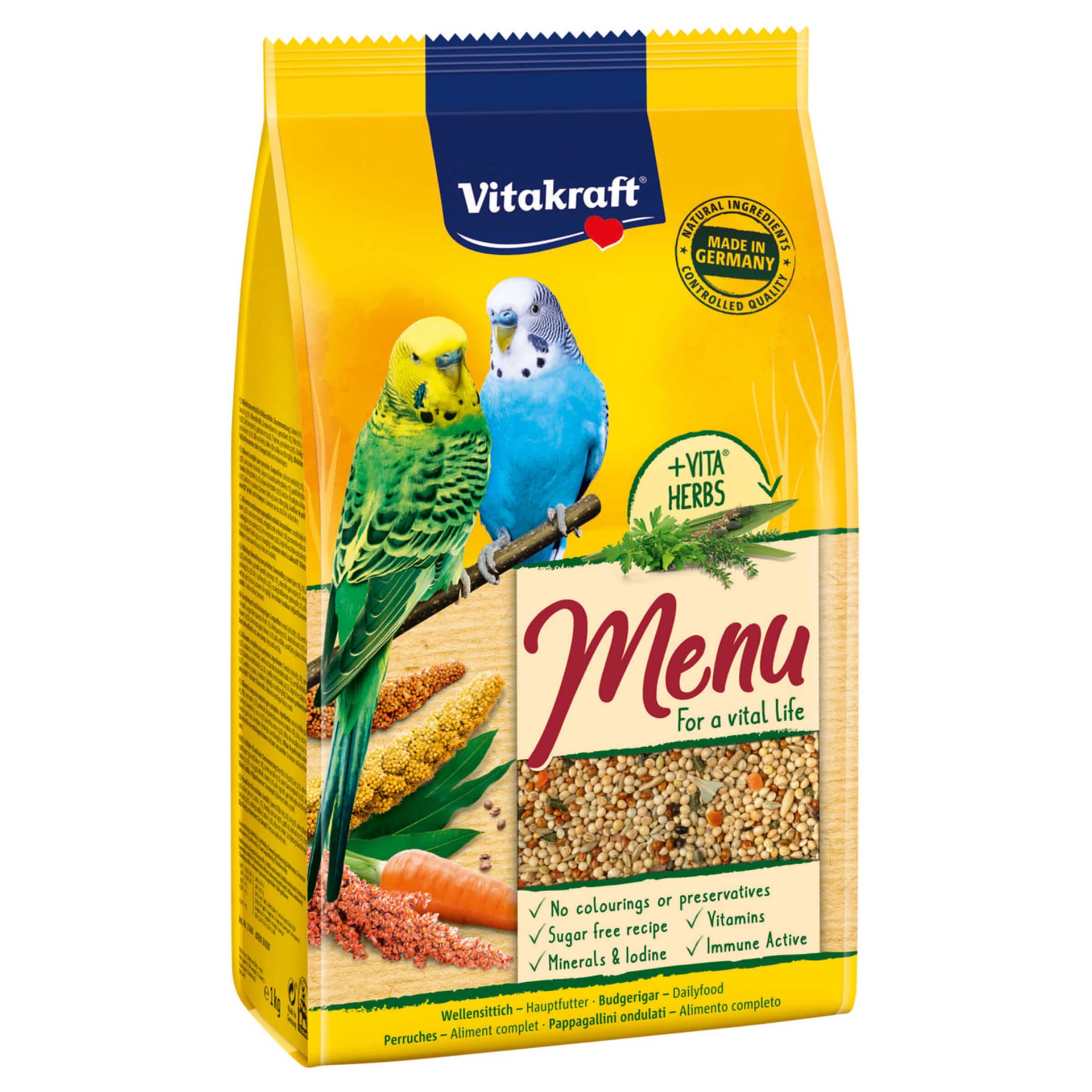 Menü für Sittiche