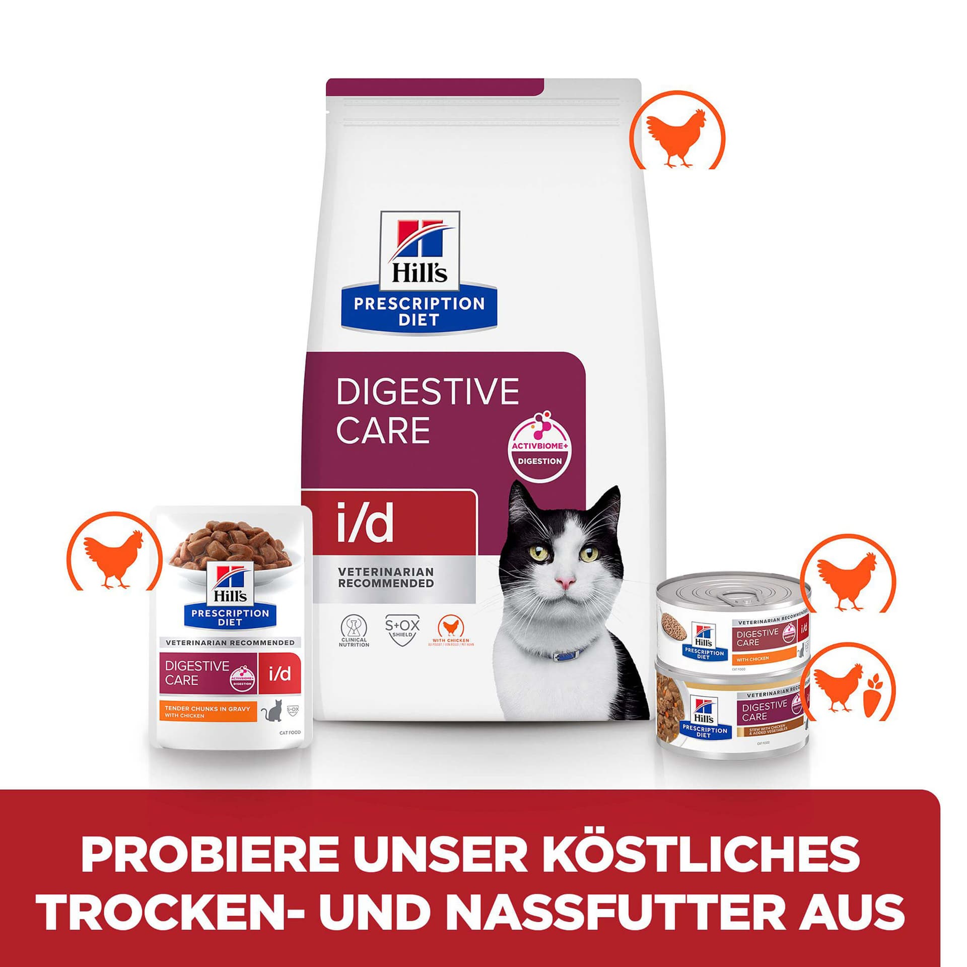 Katze Prescription Diet i/d Digestive Care Huhn & Gemüse