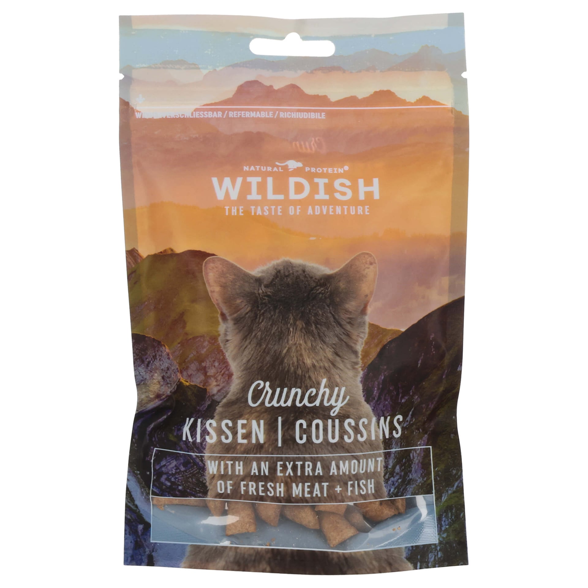 Cat Crunchy Kissen gefüllt