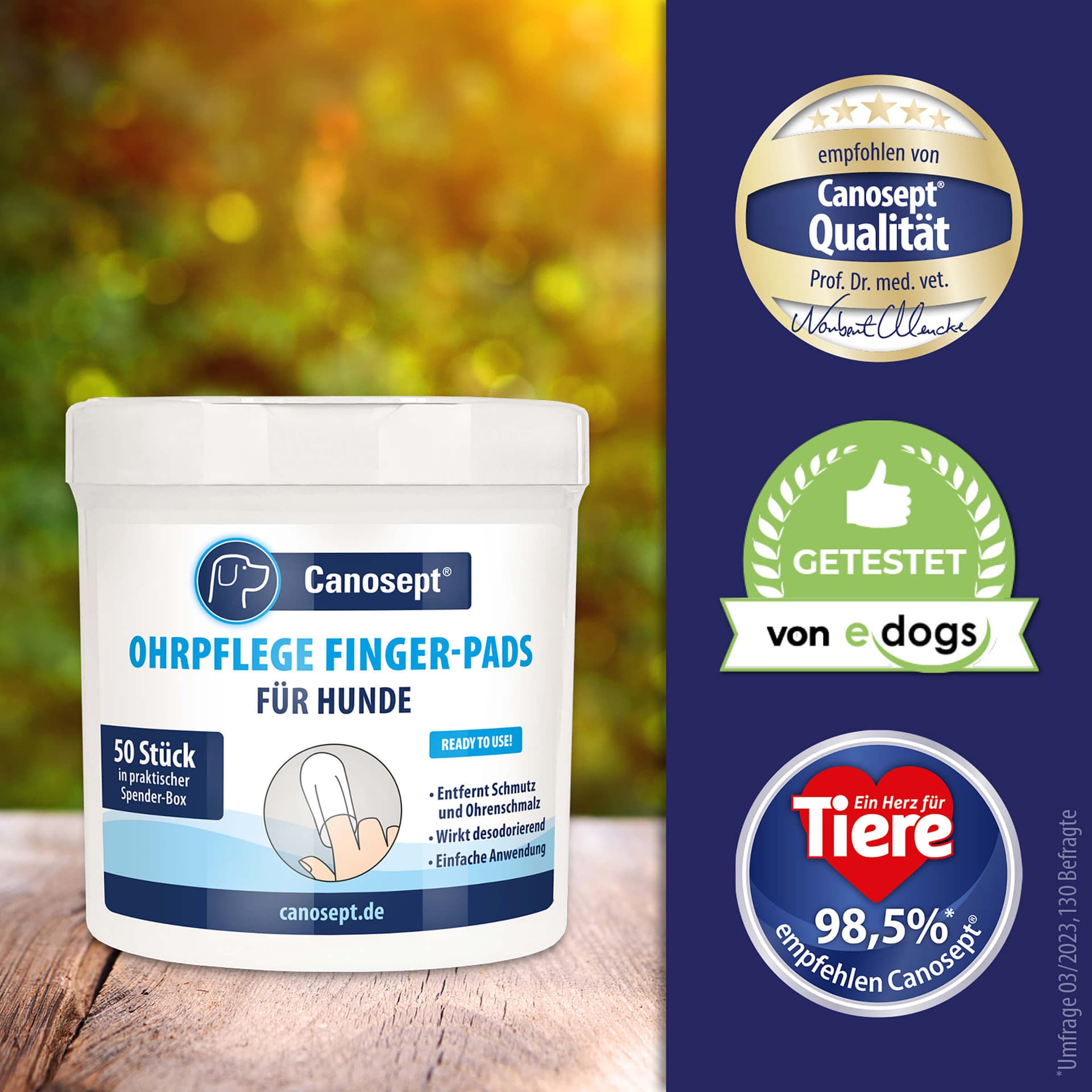 Ohrpflege Finger-Pads für Hunde