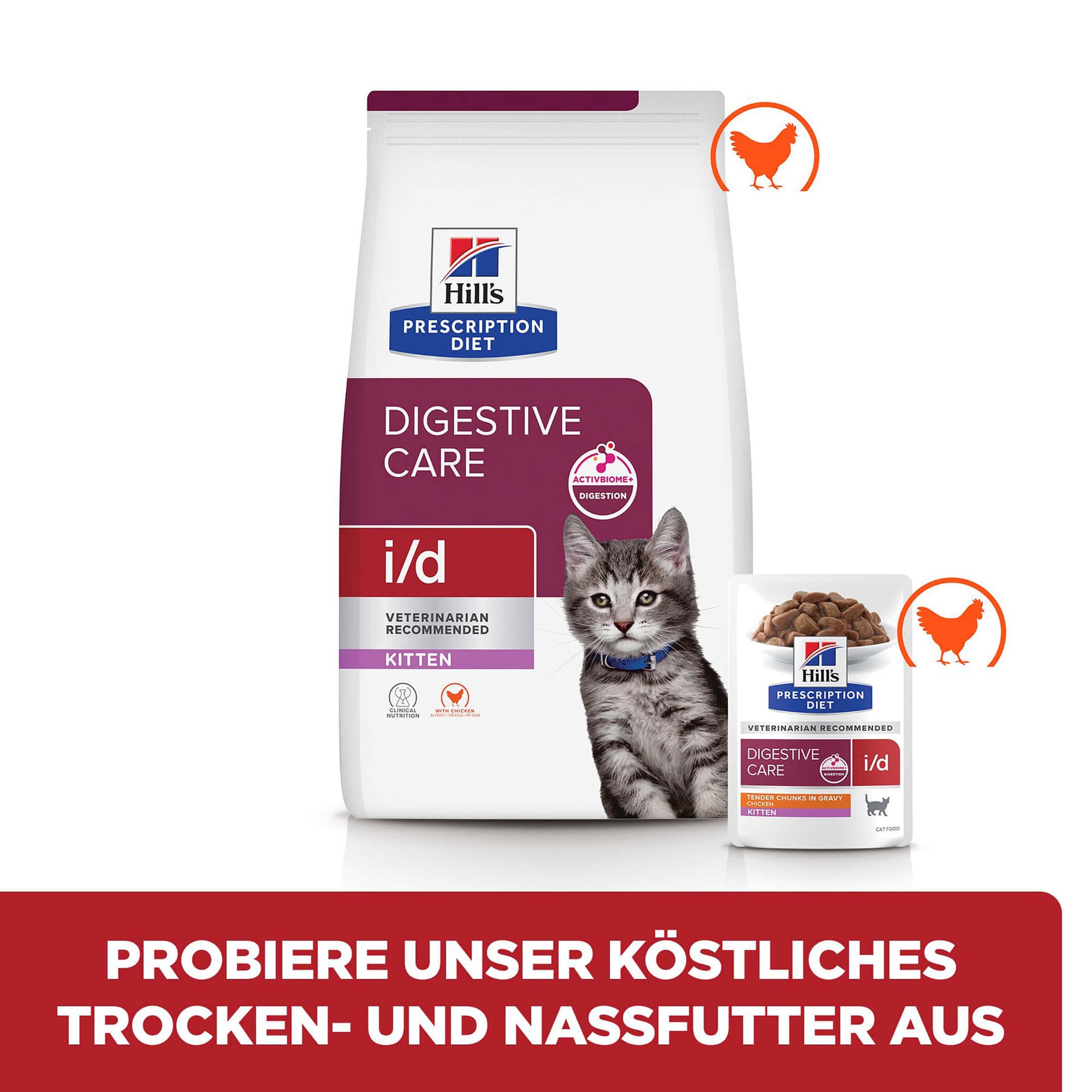 Hills Katze Trockenfutter PD i/d Digestive Care Kitten Huhn 3kg