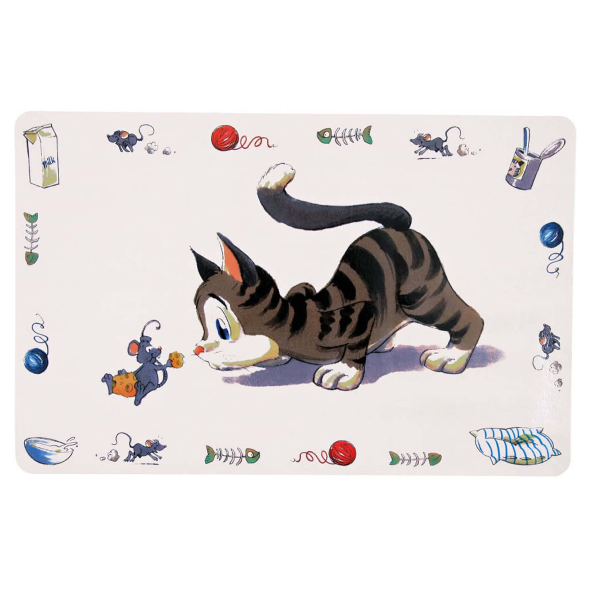 Napfunterlage Comic-Katze