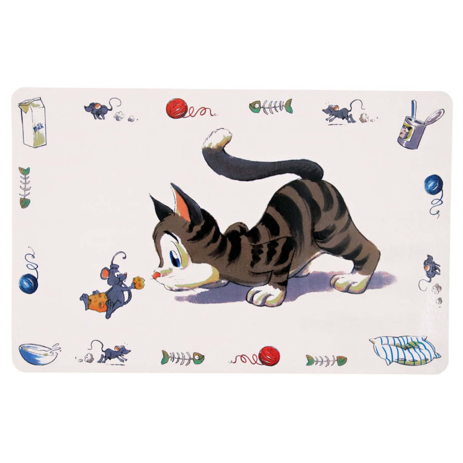 Napfunterlage Comic-Katze
