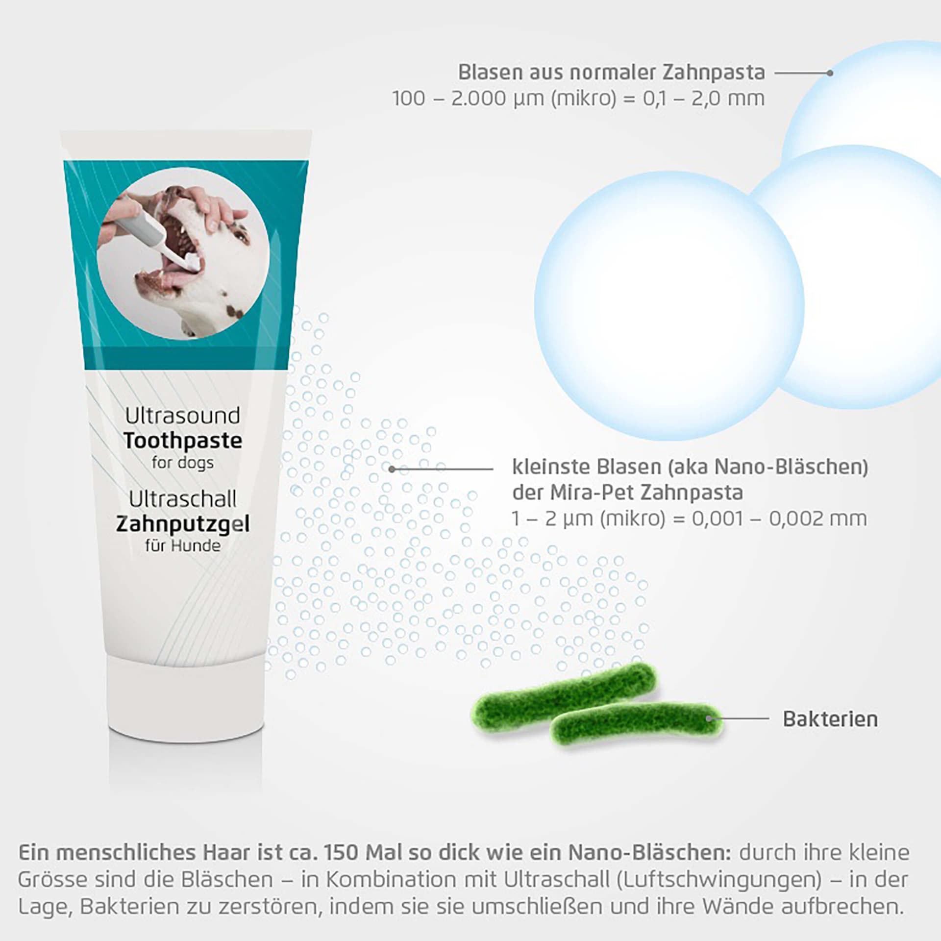 Ultraschall Zahnputzgel für Hunde